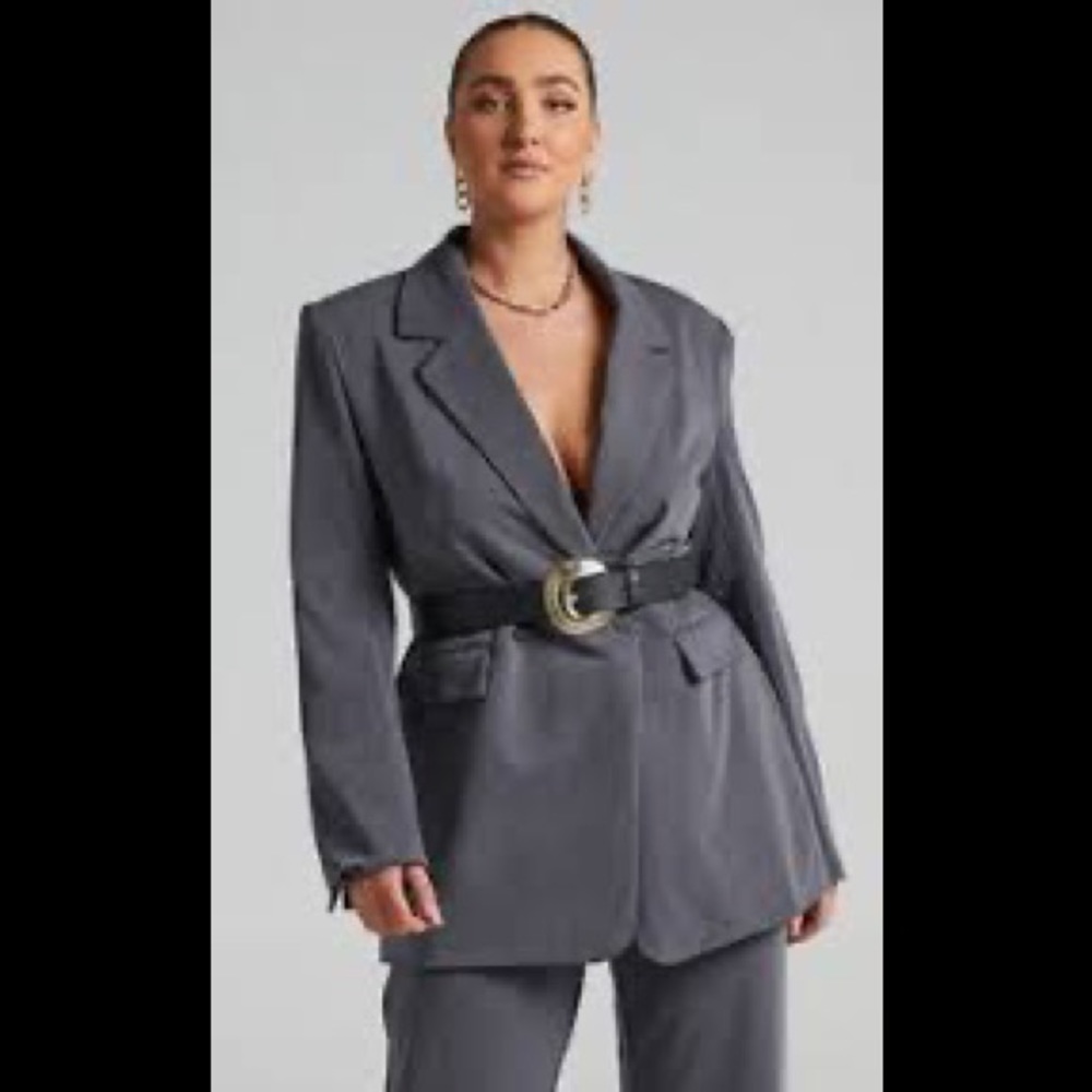 Womens ( mens ) oversized boyfriend blazer grey/ blue Givenchy Monsieur sz xxl